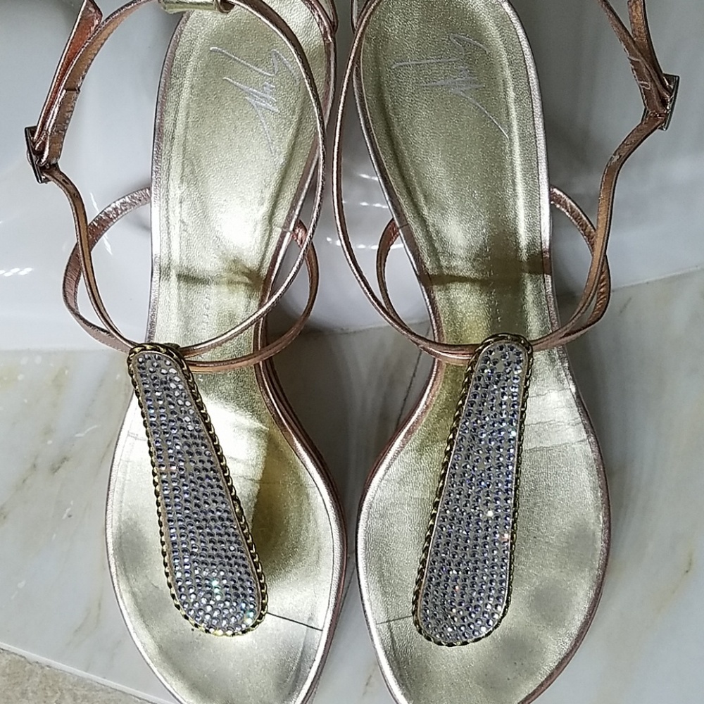 Giuseppe Zanotti Crystal Embellished Wedge Sandals